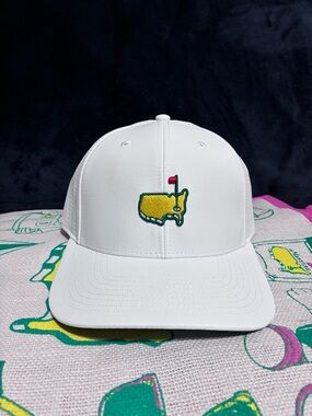 New 2026 - Masters Tournament Logo White Men's Tech Golf Hat Augusta National